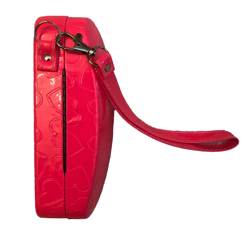 Pink Heart Print Sunglasses Case With Removable Strap
